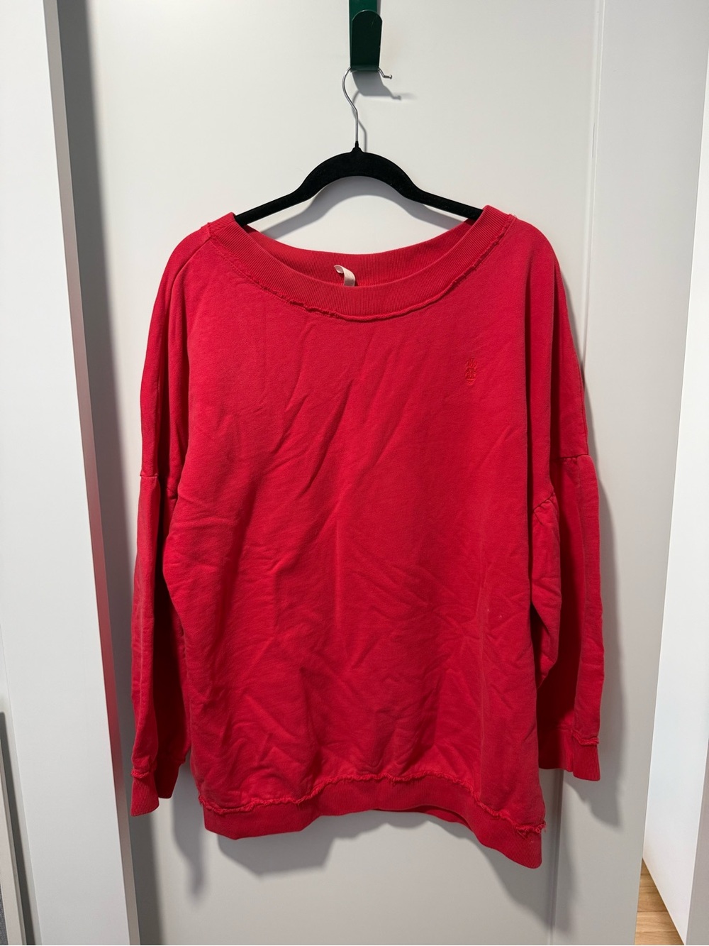 FP Movement by Free People Bright Red Oversized Crewneck Sweatshirt